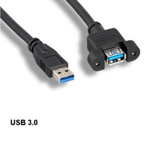 Kentek 1' Spuer Speed USB 3.0 A Panel-Mount Style Extension Cord 5Gbps Data Sync