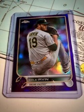 2022 Topps Chrome Update COLE IRVIN USC129 Purple Refractor