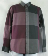 Alfani Men's Long-Sleeve Woven Button-Down Shirt, Port Wine Red Multicolor Plaid