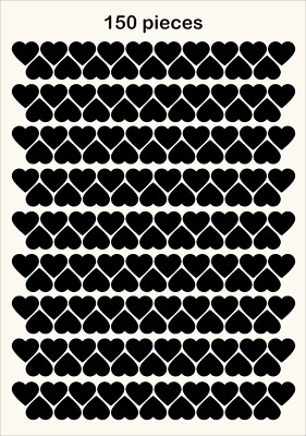 150 Herzform Vinyl Aufkleber mehrere Größen selbstklebend abziehen und kleben LOVE IT 