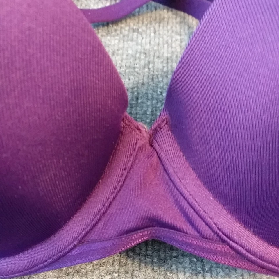 Maidenform Bra Womesn 36B Purple Adjustable Strap Underwire Padded Hook & Eye - Image 3 of 4