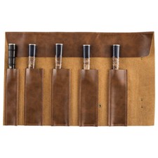 Cowhide Leather Pocket Knives Roll Carry Storage Case Chef Knife Organiser Bag