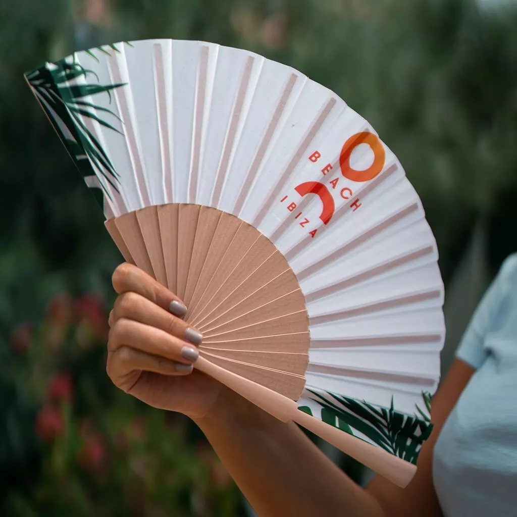 O Beach Ibiza Palm Leaves Folding Fan Hand Fan RRP 8.95