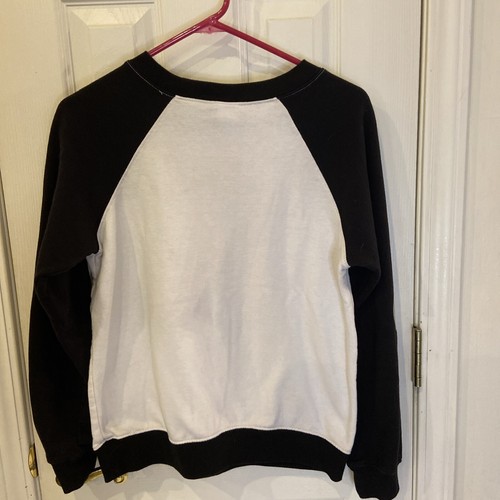 Disney Mickey Minnie Girls LS Sweatshirt M 7-9 Glitter Heart - Picture 2 of 5