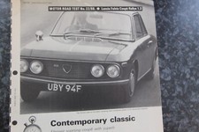 Original 1968 Motor mag road test No 22/68: LANCIA FULVIA COUPE RALLYE 1.3