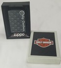 Zippo Harley Davidson Black Matte Lighter With Skulls & Logo, Item 28264, NIB