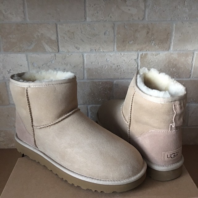 UGG Classic Mini II 2.0 Sand Beige Water-resistant Suede Boots Size US 11 Womens | eBay