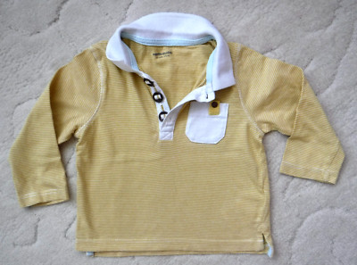 Vertbaudet - Baby Kinder Langarm Polohemd Shirt - Gr. 74 (12 Monate) - Gelb