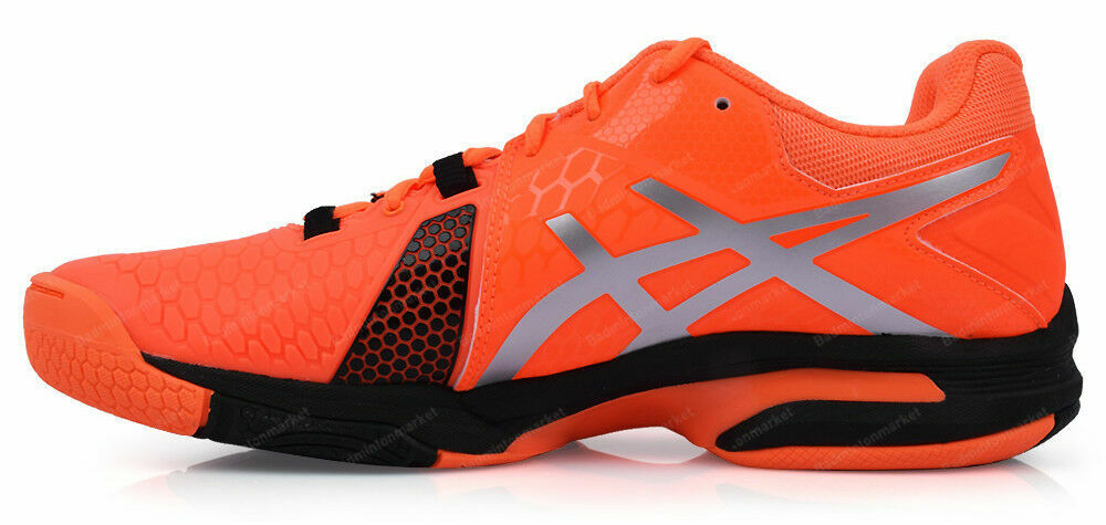ASICS GEL BLAST 7 Men&#039;s Badminton Shoes Sports Neon Orange NWT E608Y-3093 eBay