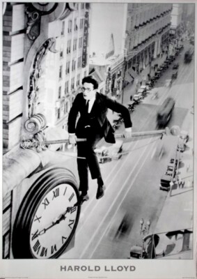 HAROLD LLOYD - Film - Uhr - Hochhaus - Poster