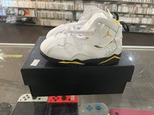 Toddler's Jordan True Flight White/Black-Yellow Ochre 8c 14cm