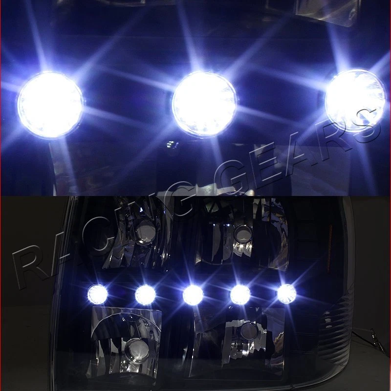 Luces LED de carcasa negra + rejilla para Chevy Tahoe/Suburban 1500 2500 00-06 Foto 3 de 4
