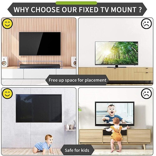 Universal TV mount 26-63" Large Size Fixed TV Mount Wall Bracket slim us