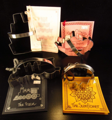 Ann Clark Cookie Cutters The Wedding Cake, Sunflower, Teapot, Train