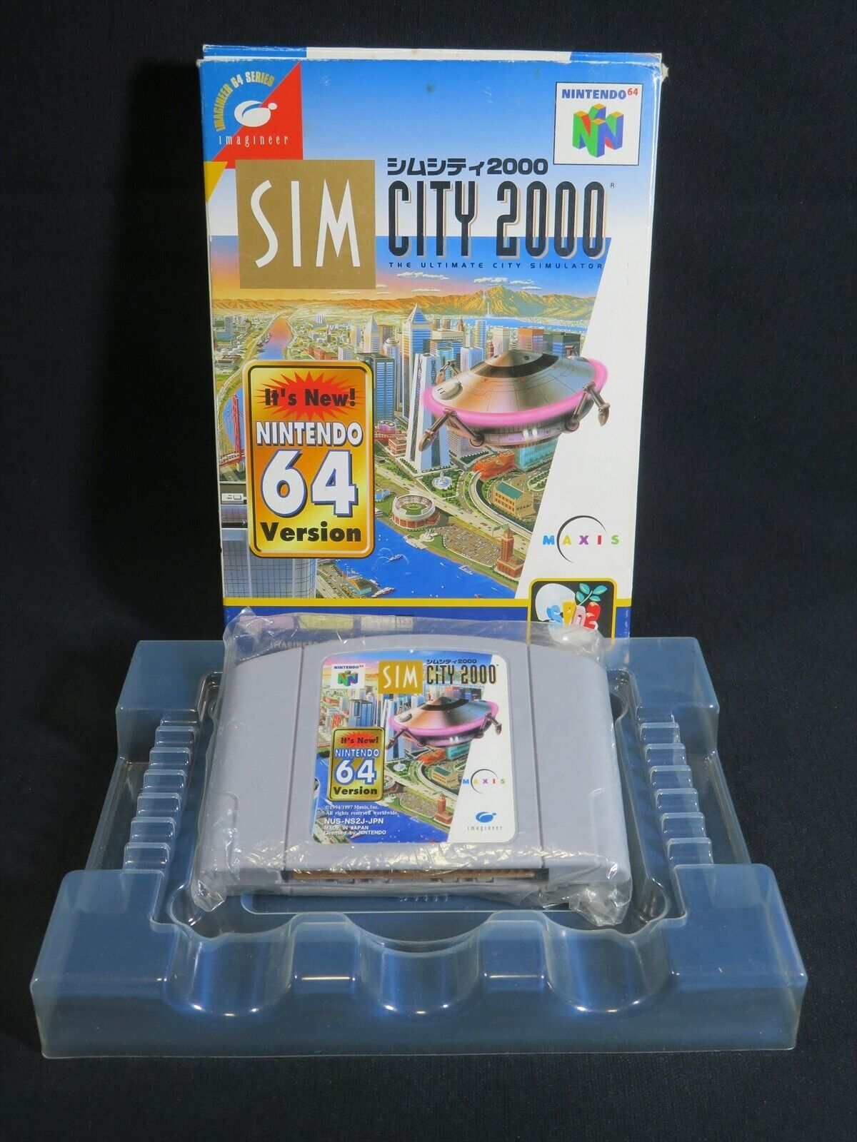 Sim city 2000 Nintendo 64 N64 simcity authentic cartridge game Japan version JP