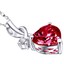 thumbnail 3 - 4.03Ct Ruby Gemstone Heart Cut Pendant 925 Sterling Silver Necklace w/ 18" Chain