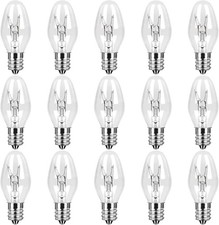COLWATT 15-Pack Night Light Bulbs 4 Watt, 120V E12 C7 Small Bulb for... 