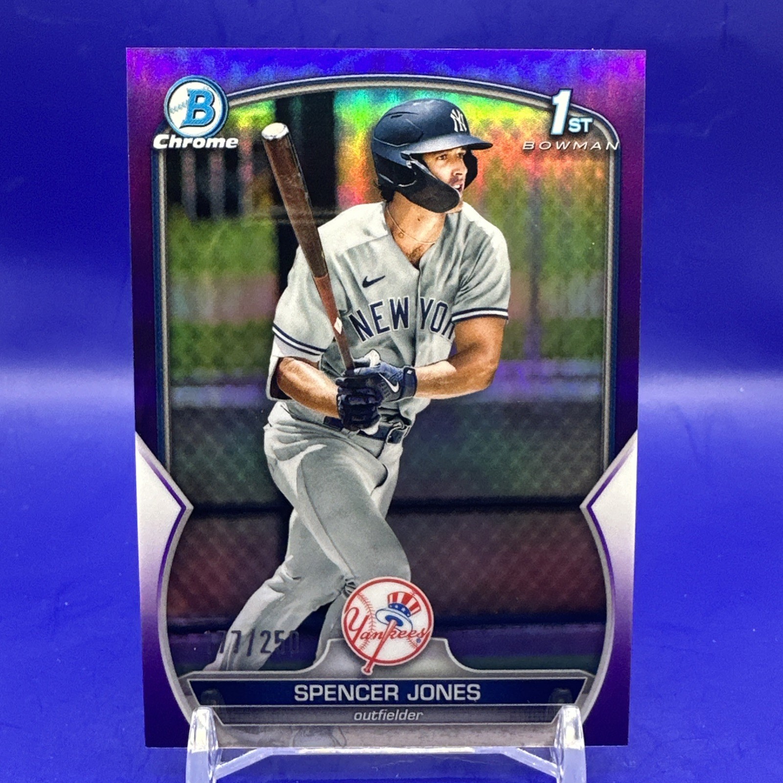 2023 Bowman - Chrome 1st - Spencer Jones #BCP-139 Purple Refractor /250 (RC)