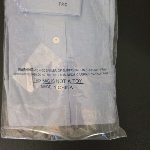 Paul Fredrick Shirt Mens Tag Size 16-33 Blue Button Two Ply Cotton 115B-R - Picture 10 of 12