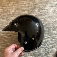 GMAX GM2X Solid Open Face Motorcycle Helmet Black NEW