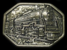 TC15158 NOS VINTAGE 1970s  STEAM ENGINE TRAIN  RAILROAD BELT BUCKLE