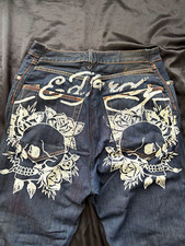 Vintage Ed Hardy Mens Straight Leg Jeans