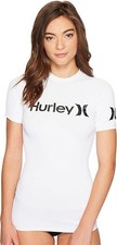 Hurley Men's One and Only Quick-Dry Rashguard Long Sleeve UPF50 White XS NWT