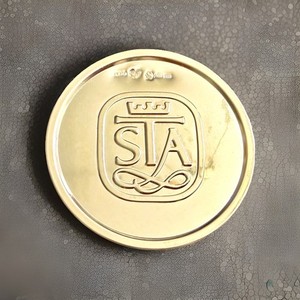 Vintage Swedish Silver Snus Jar Lid 830s by Karana Ädelmetallo STA Monogram 7cm