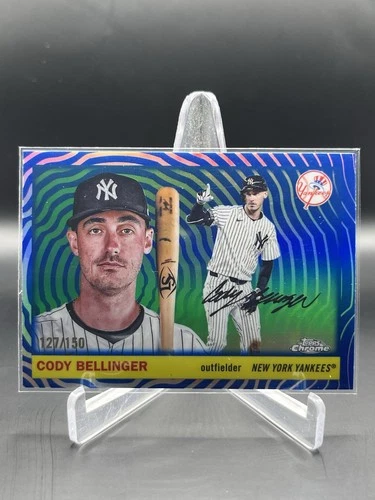 2025 Topps Chrome Platinum-Cody Bellinger #26 Blue Vibrations Refractor /150