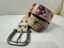 Ed Hardy Wide Love kills Leather Belt