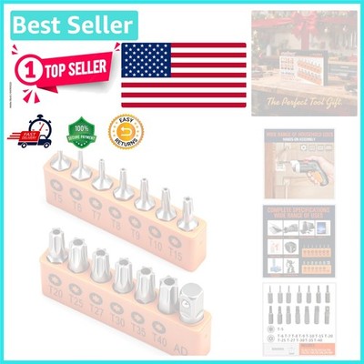 Versatile 14-Piece Tamper Resistant Bit Set with S2 Alloy Steel Construction