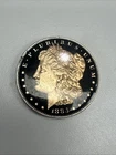 1883 Morgan Silver Dollar - 90% US Coin Gold Plated