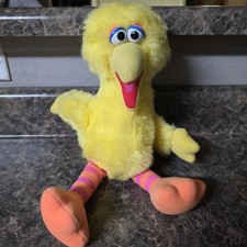 Vintage Big Bird Plush 13" Playskool Sesame Street 1986