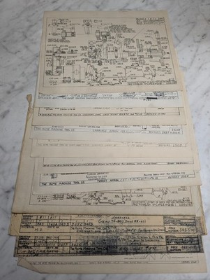 ACME MACHINE TOOL TURRET LATHE PRINTS DRAWINGS DIAGRAMS INFORMATION LOT