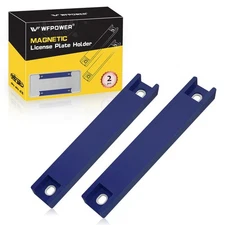 WFPOWER Magnetic License Plate Holder 2-Pack Rubber Coated Car Frame No Drill