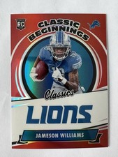 2022 Panini Classics - Classic Beginnings Jameson Williams #CB-12 Red /50 (RC)