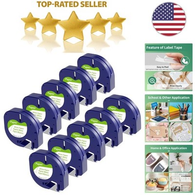 10 Pack Dymo LetraTag Refills 91330 10697 White Tape