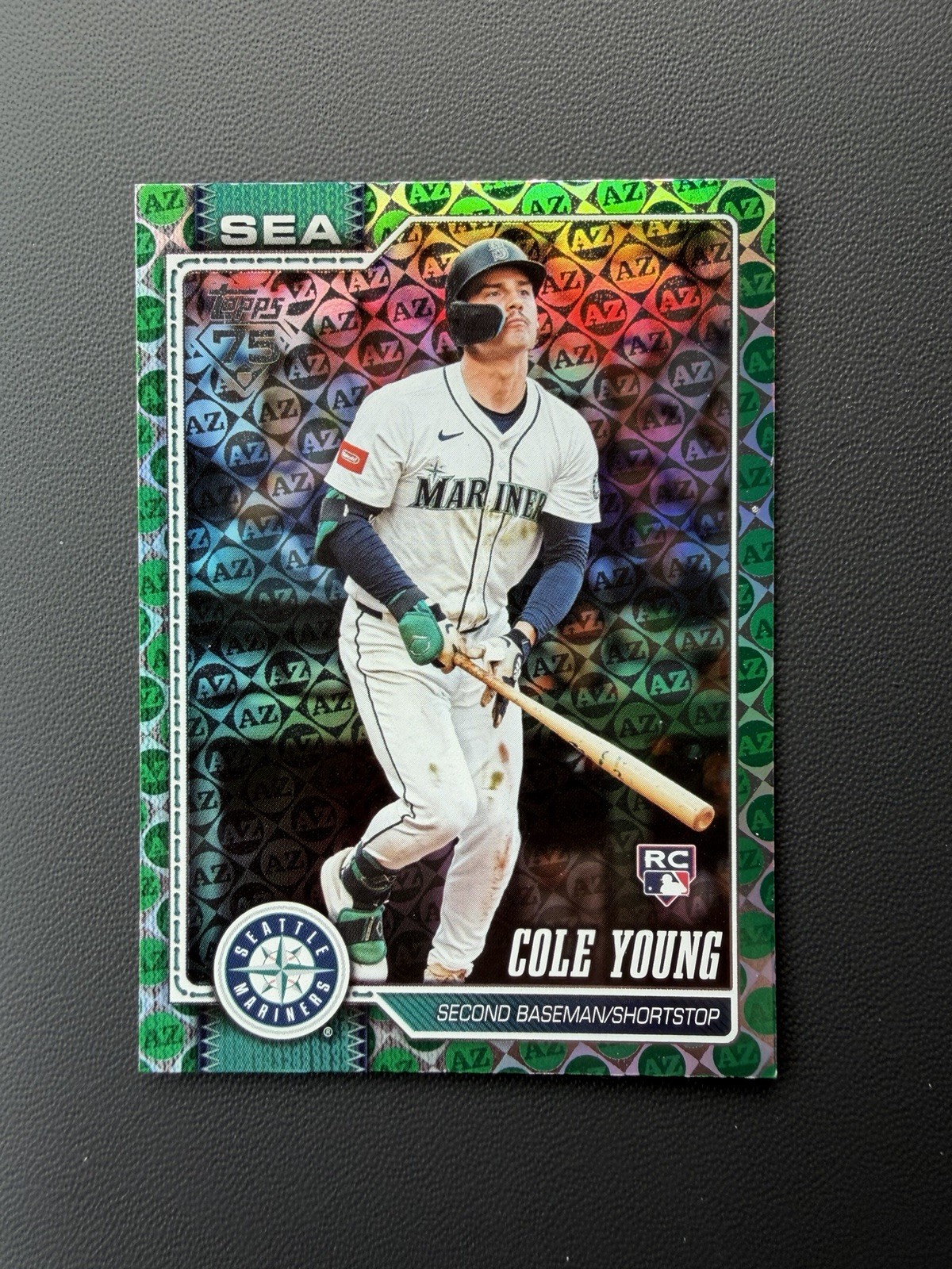 2026 Topps Cole Young Spring Training Green /99 SSP #129 Seattle Mariners