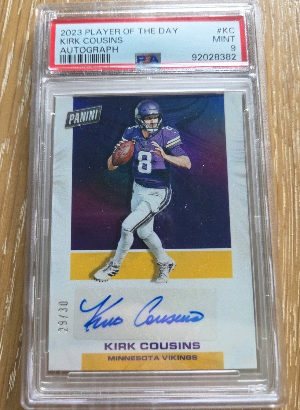 2023 Player Of The Fay Kirk Cousins Auto /30