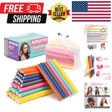 Heatless Hair Curlers 42PCS Flexible Hair Rollers 7" Soft Foam Hair Curlers N...