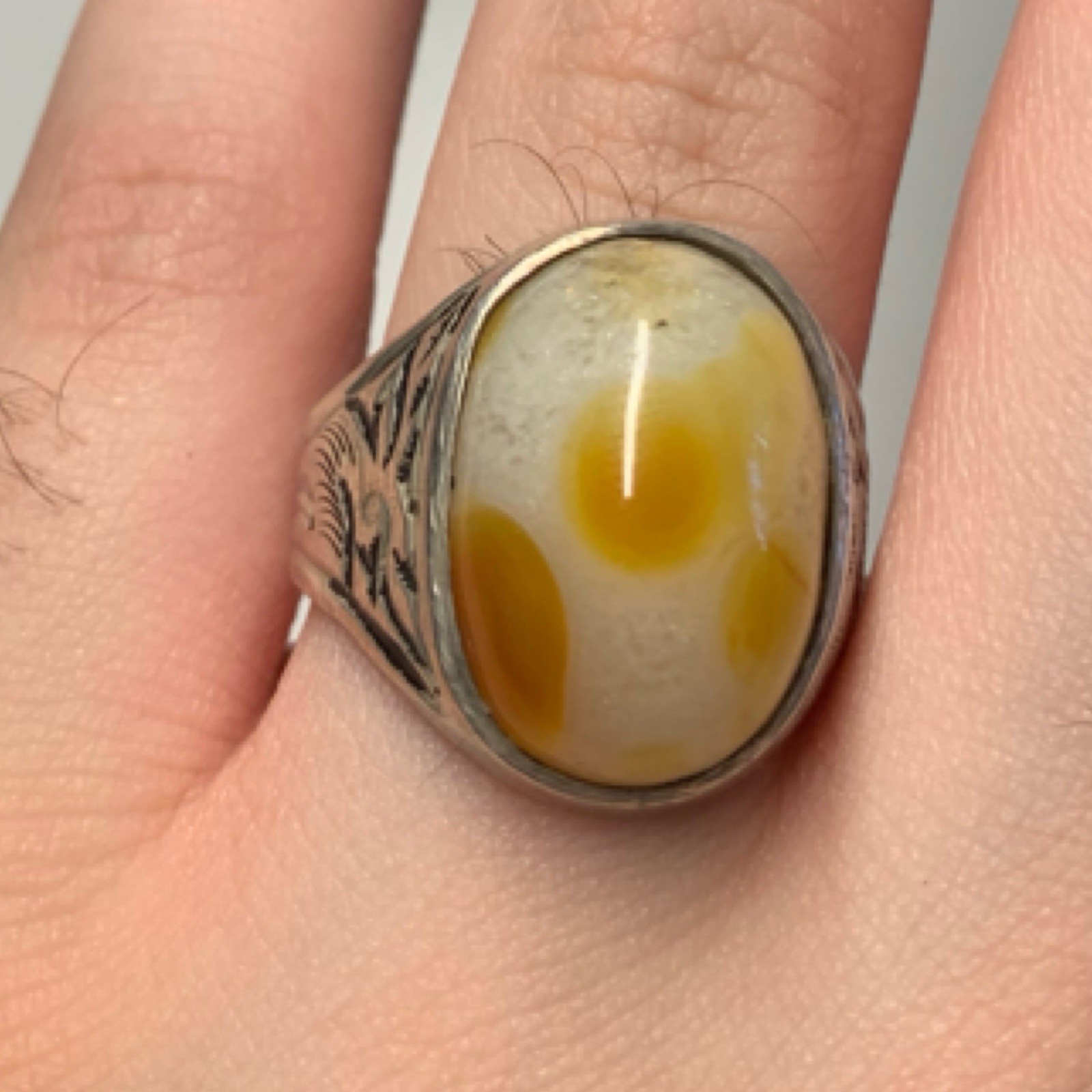 Stunning Vintage Solid Silver Ring Beautiful Uniq… - image 11