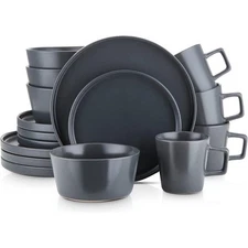 Stoneware Dinnerware Set Service for 4 Dishwasher and Microwave Safe Kitchen New