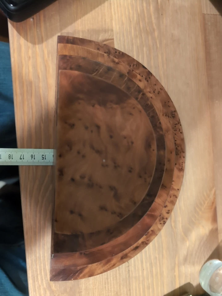 Art Deco Letter Rack Birds Eye Maple Wood/Burr - Image 3 of 4