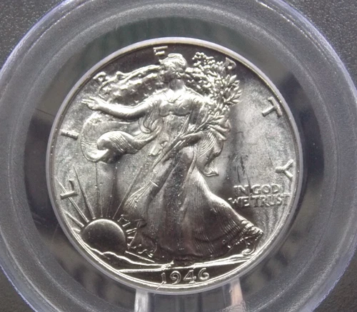1946 "P" Walking Liberty Half Dollar 50c PCGS MS63 #359 BU Unc OGH ECC&C, Inc