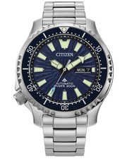 Orologio sportivo uomo Citizen Promaster Dive automatico quadrante blu nuovo $595 NY0136-52L