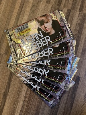 Justin Bieber PhotoWorld Panini 6 unopened 6-Photocards/Photoprints-Packs