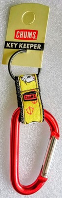 vintage CHUMS CARABINER KEY KEEPER penguin design keychain woven BRAND NEW NWT