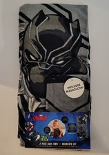 Marvel Avengers Kids Bath Towel Black Panther 25 X 50 includes Washcloth-cotton