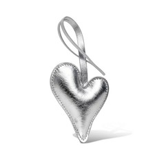 choice of all Heart Keychain Leather Bag Charm Heart Bag Charms A1:silver Heart