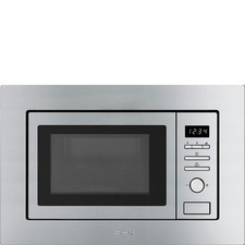 SMEG FMI020X Forno a Microonde da incasso, Estetica Universale, Inox, 20 Litri
